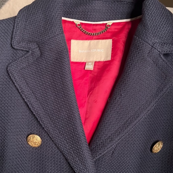 Beautiful classic tweed navy coat - Picture 2 of 3